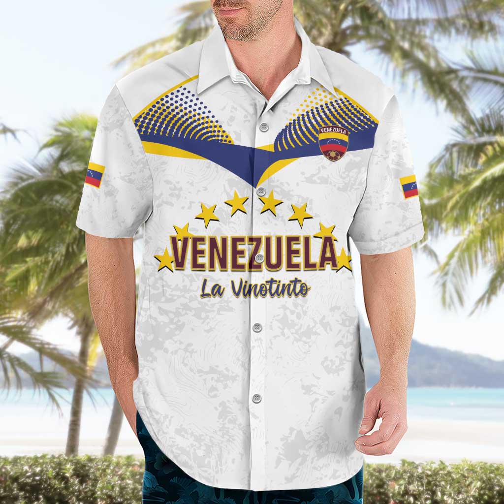 Custom Venezuela Football Hawaiian Shirt Come On La Vinotinto White