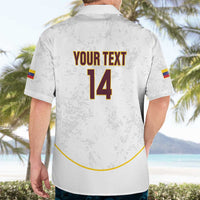 Custom Venezuela Football Hawaiian Shirt Come On La Vinotinto White