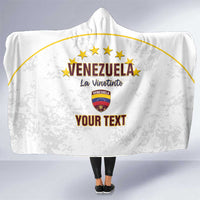 Custom Venezuela Football Hooded Blanket Come On La Vinotinto White
