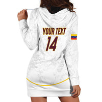 Custom Venezuela Football Hoodie Dress Come On La Vinotinto White