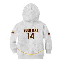 Custom Venezuela Football Kid Hoodie Come On La Vinotinto White