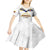 Custom Venezuela Football Kid Short Sleeve Dress Come On La Vinotinto White