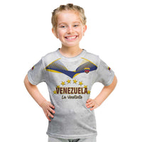 Custom Venezuela Football Kid T Shirt Come On La Vinotinto White