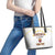 Custom Venezuela Football Leather Tote Bag Come On La Vinotinto White