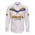 Custom Venezuela Football Long Sleeve Button Shirt Come On La Vinotinto White