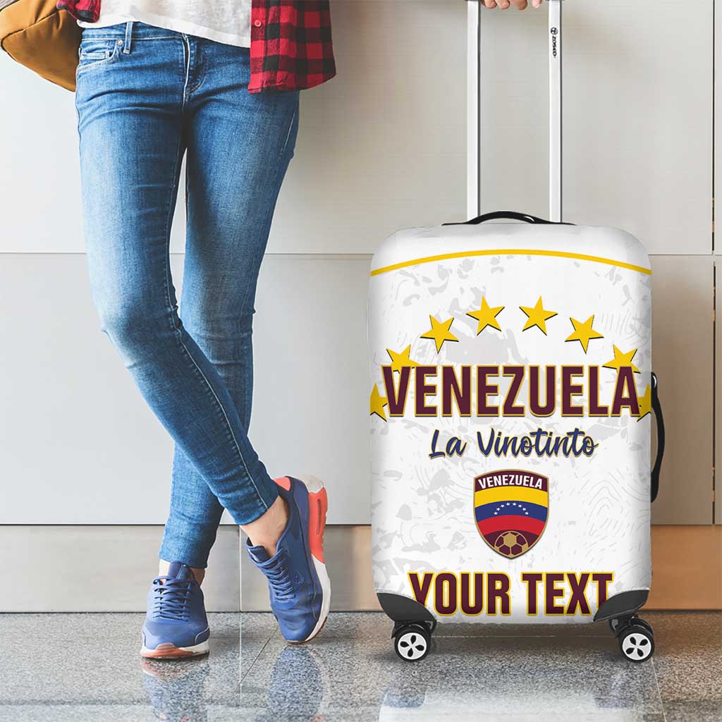 Custom Venezuela Football Luggage Cover Come On La Vinotinto White