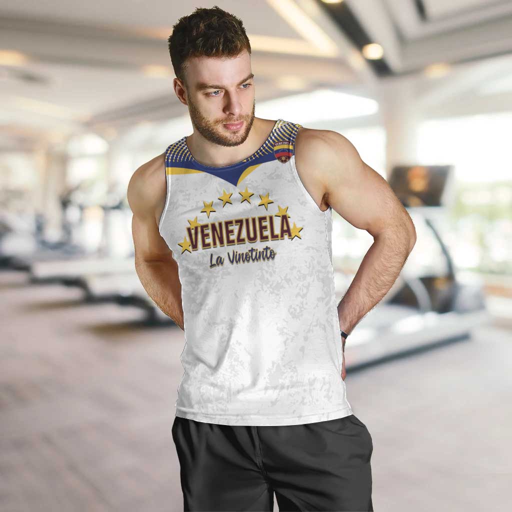 Custom Venezuela Football Men Tank Top Come On La Vinotinto White