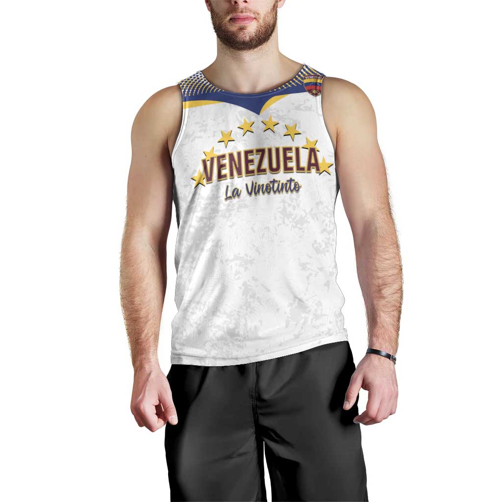 Custom Venezuela Football Men Tank Top Come On La Vinotinto White