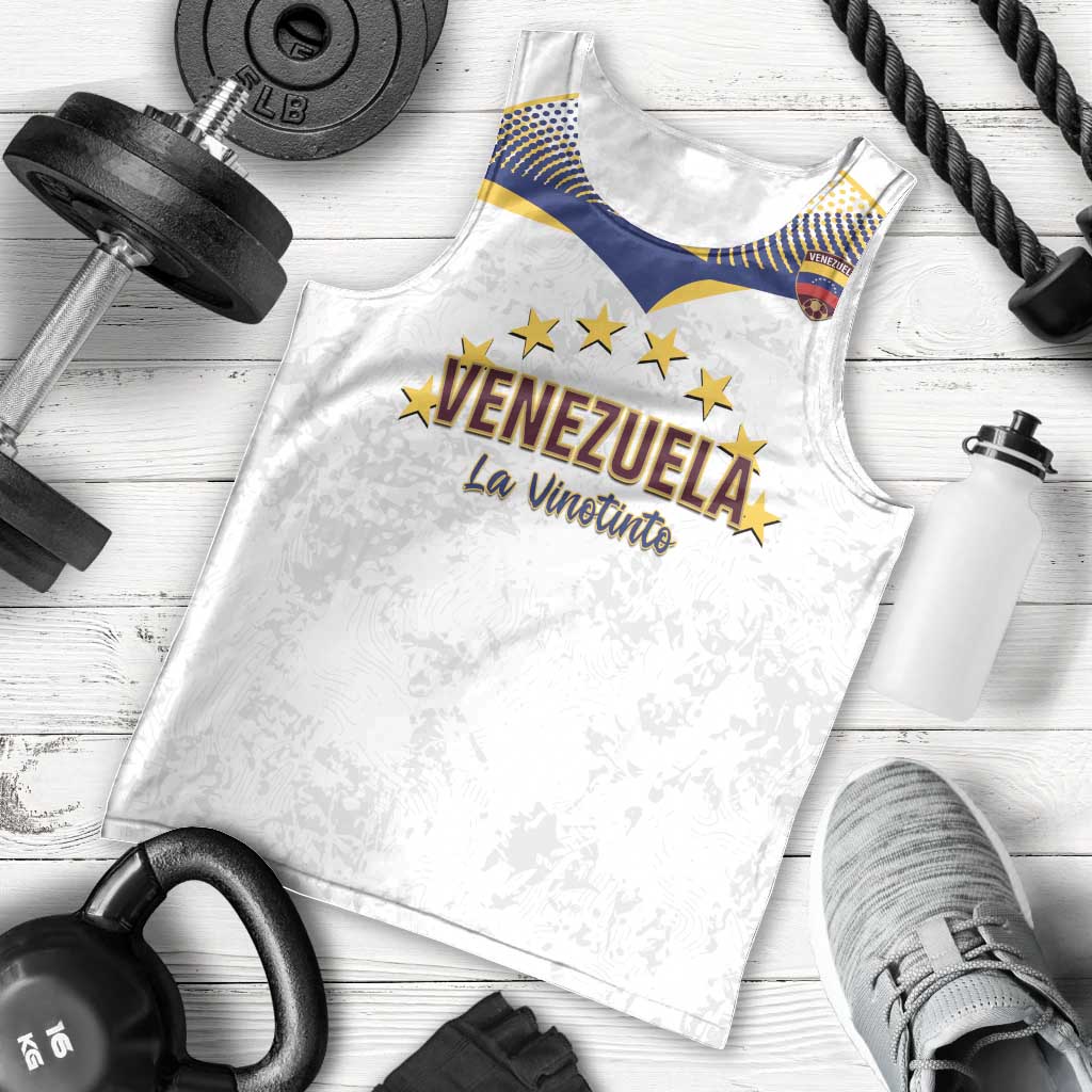 Custom Venezuela Football Men Tank Top Come On La Vinotinto White
