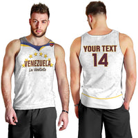 Custom Venezuela Football Men Tank Top Come On La Vinotinto White
