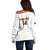 Custom Venezuela Football Off Shoulder Sweater Come On La Vinotinto White