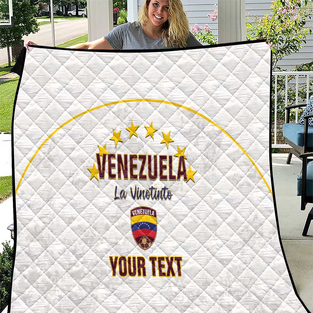Custom Venezuela Football Quilt Come On La Vinotinto White