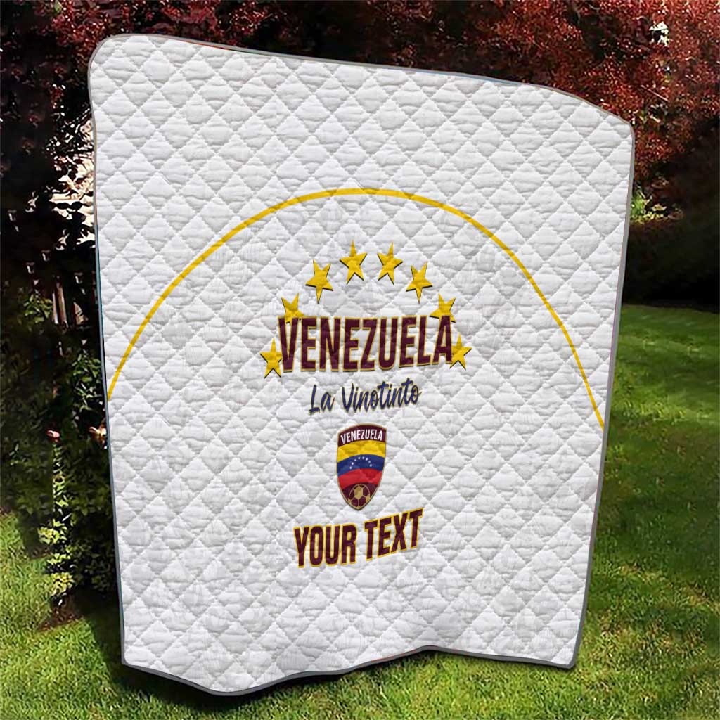 Custom Venezuela Football Quilt Come On La Vinotinto White