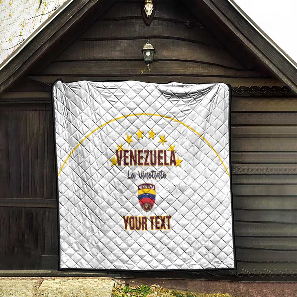 Custom Venezuela Football Quilt Come On La Vinotinto White