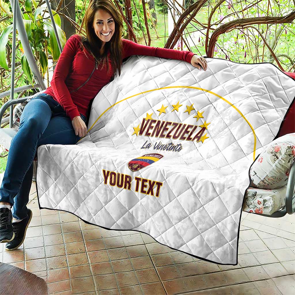 Custom Venezuela Football Quilt Come On La Vinotinto White