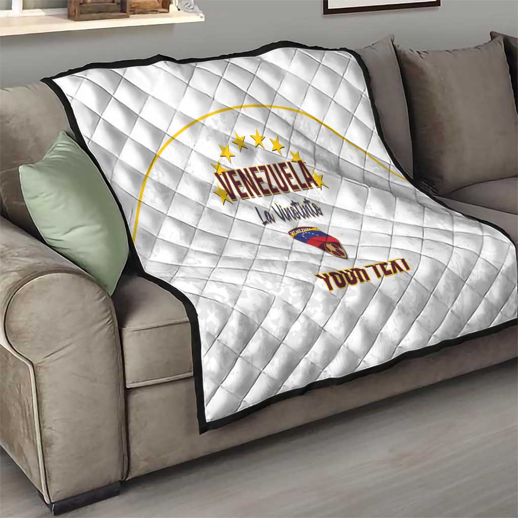 Custom Venezuela Football Quilt Come On La Vinotinto White