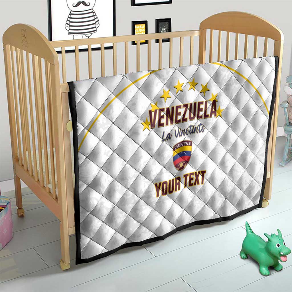 Custom Venezuela Football Quilt Come On La Vinotinto White
