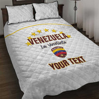 Custom Venezuela Football Quilt Bed Set Come On La Vinotinto White