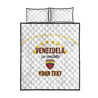 Custom Venezuela Football Quilt Bed Set Come On La Vinotinto White