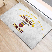 Custom Venezuela Football Rubber Doormat Come On La Vinotinto White