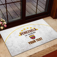 Custom Venezuela Football Rubber Doormat Come On La Vinotinto White