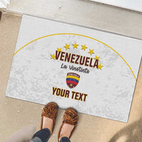Custom Venezuela Football Rubber Doormat Come On La Vinotinto White