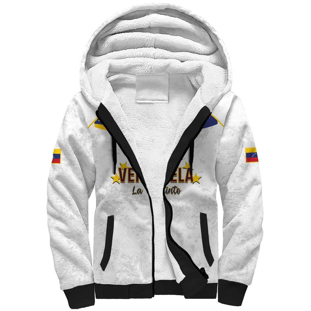 Custom Venezuela Football Sherpa Hoodie Come On La Vinotinto White