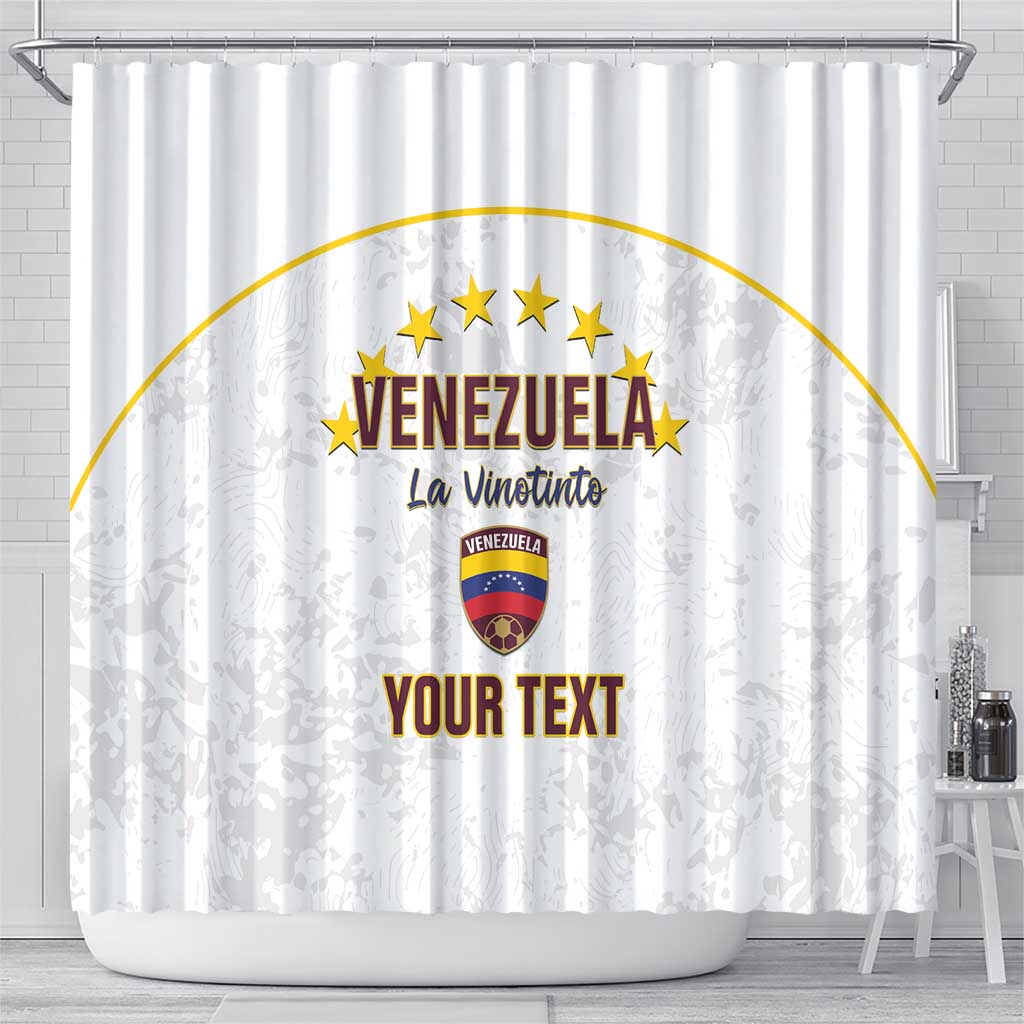 Custom Venezuela Football Shower Curtain Come On La Vinotinto White