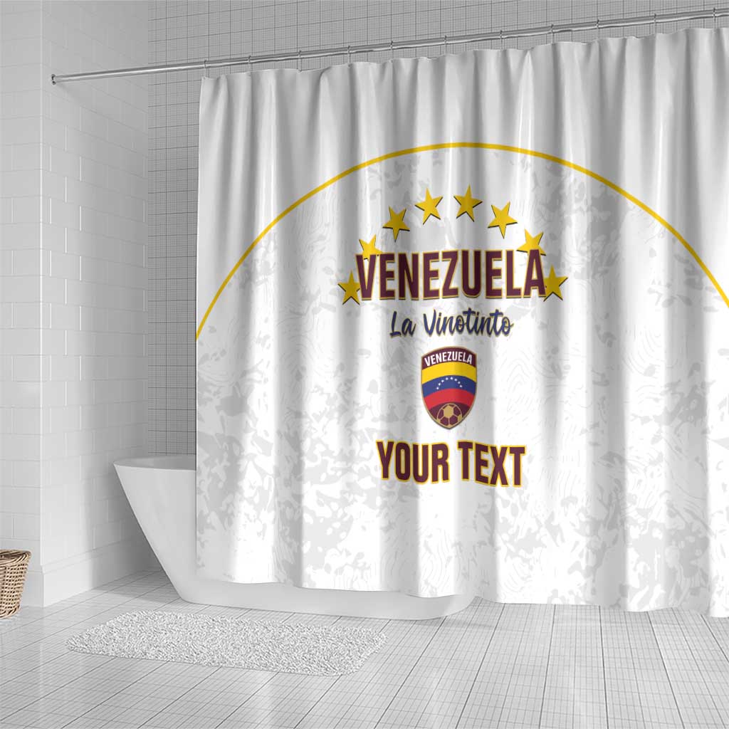 Custom Venezuela Football Shower Curtain Come On La Vinotinto White