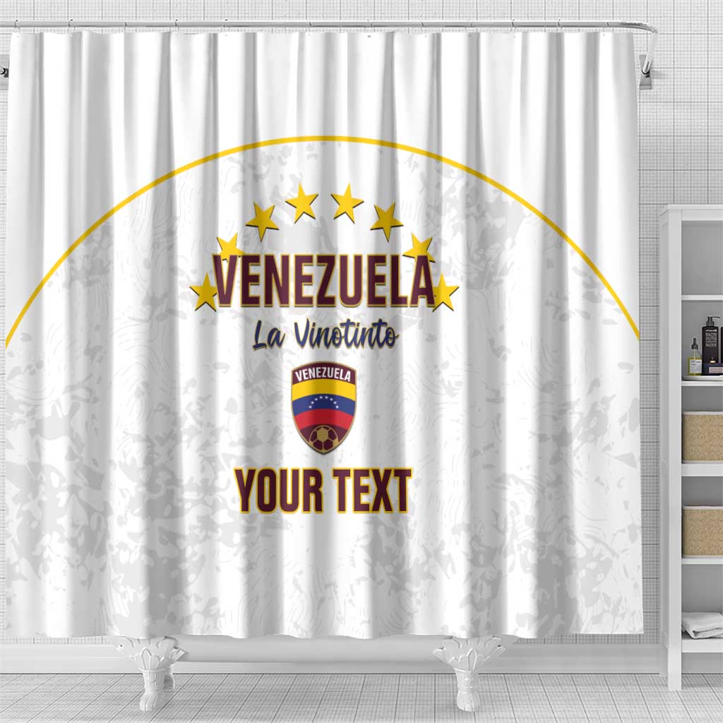 Custom Venezuela Football Shower Curtain Come On La Vinotinto White