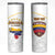 Custom Venezuela Football Skinny Tumbler Come On La Vinotinto White