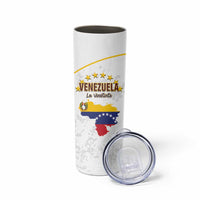 Custom Venezuela Football Skinny Tumbler Come On La Vinotinto White