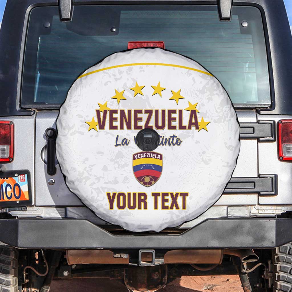 Custom Venezuela Football Spare Tire Cover Come On La Vinotinto White