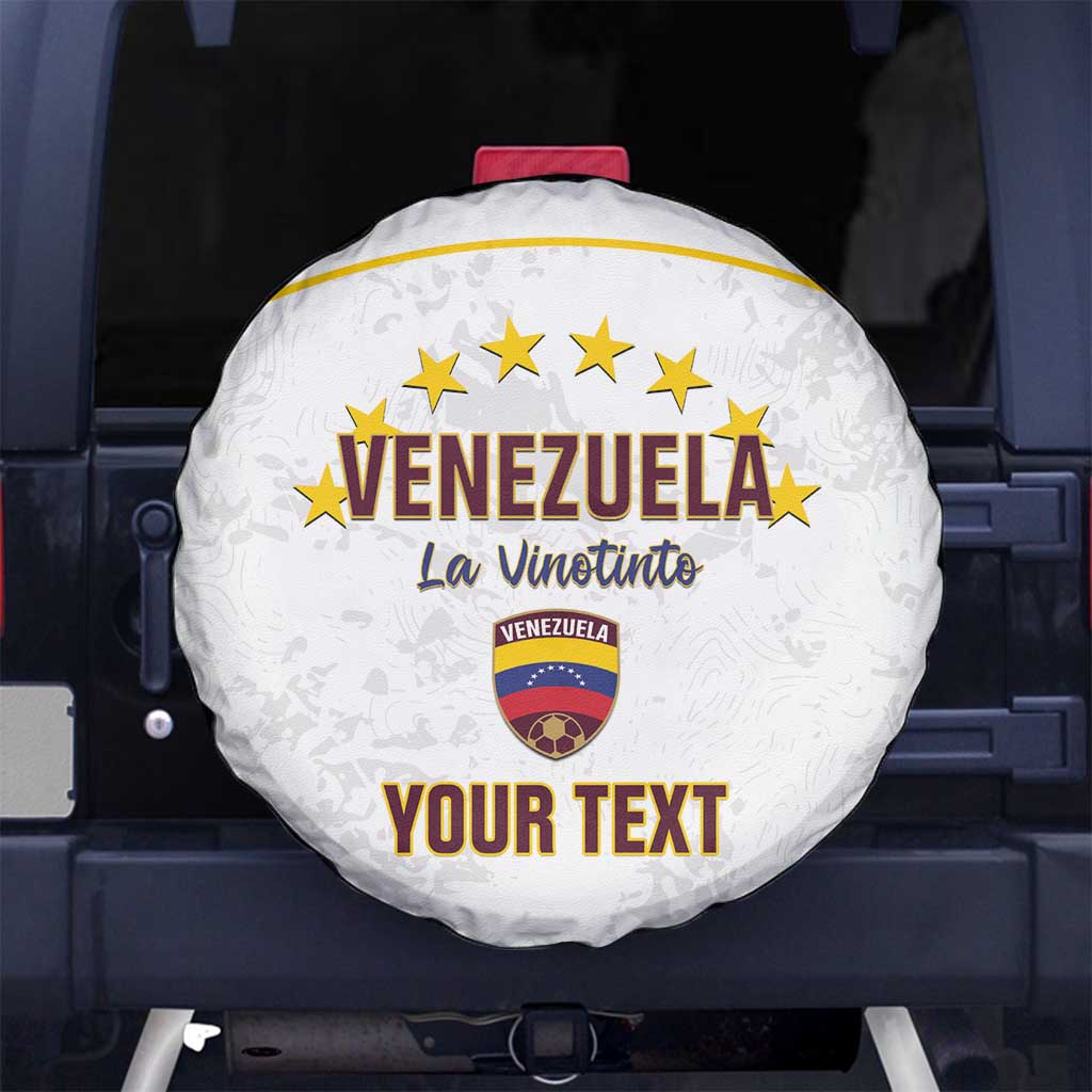 Custom Venezuela Football Spare Tire Cover Come On La Vinotinto White