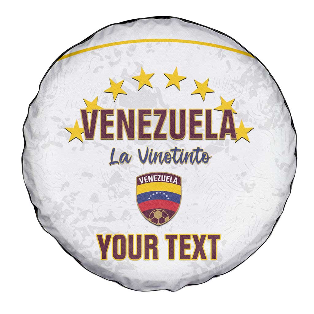 Custom Venezuela Football Spare Tire Cover Come On La Vinotinto White