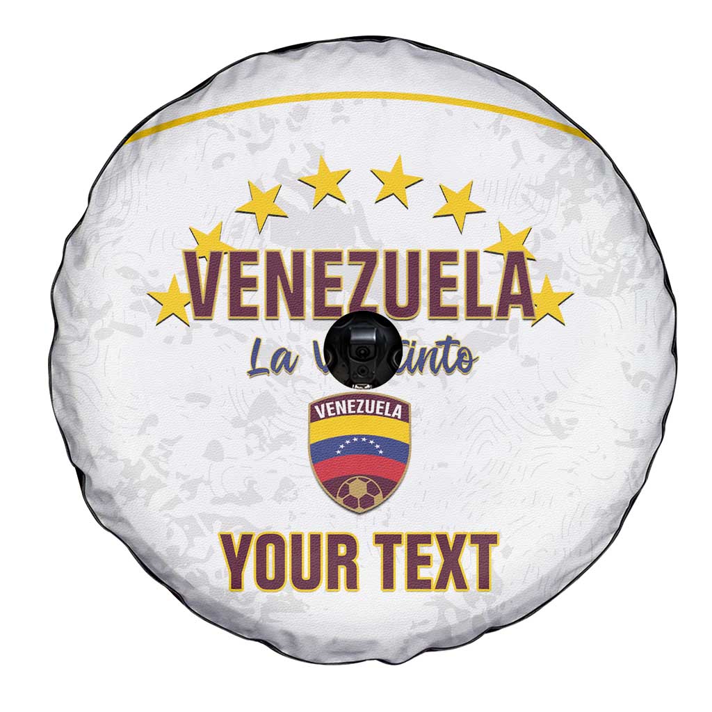 Custom Venezuela Football Spare Tire Cover Come On La Vinotinto White