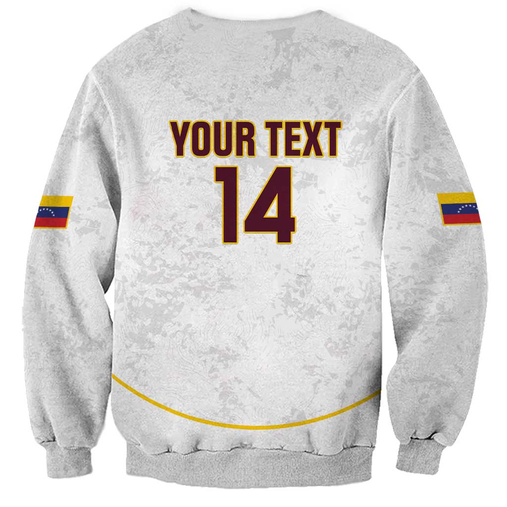 Custom Venezuela Football Sweatshirt Come On La Vinotinto White