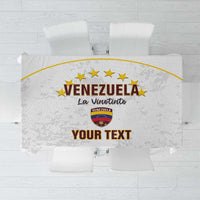 Custom Venezuela Football Tablecloth Come On La Vinotinto White