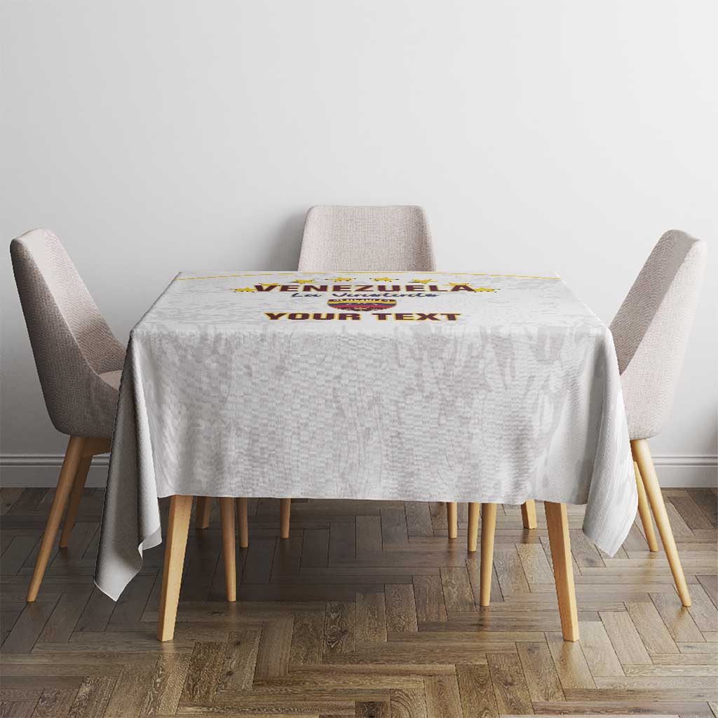 Custom Venezuela Football Tablecloth Come On La Vinotinto White