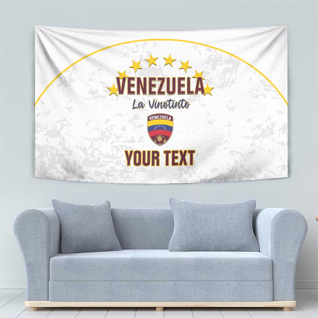 Custom Venezuela Football Tapestry Come On La Vinotinto White