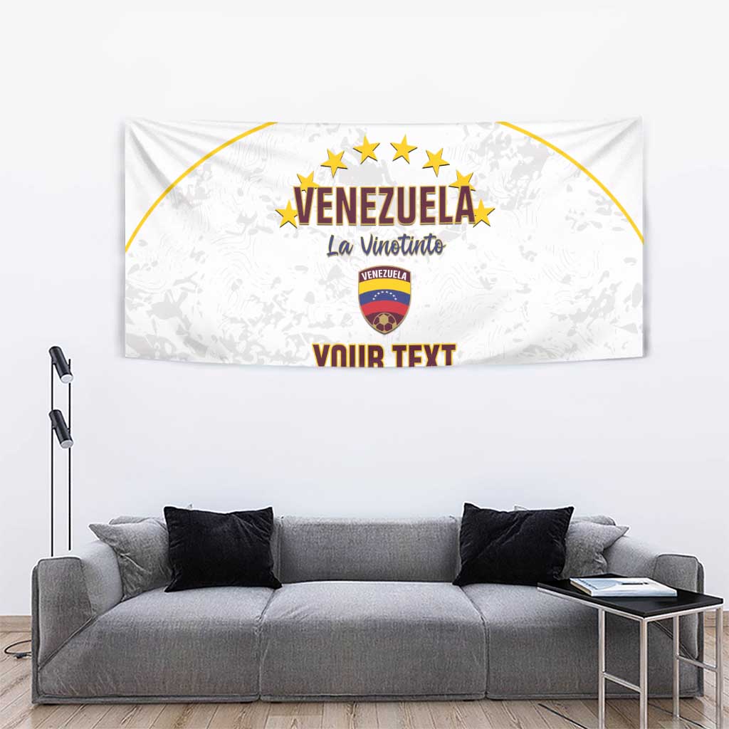 Custom Venezuela Football Tapestry Come On La Vinotinto White