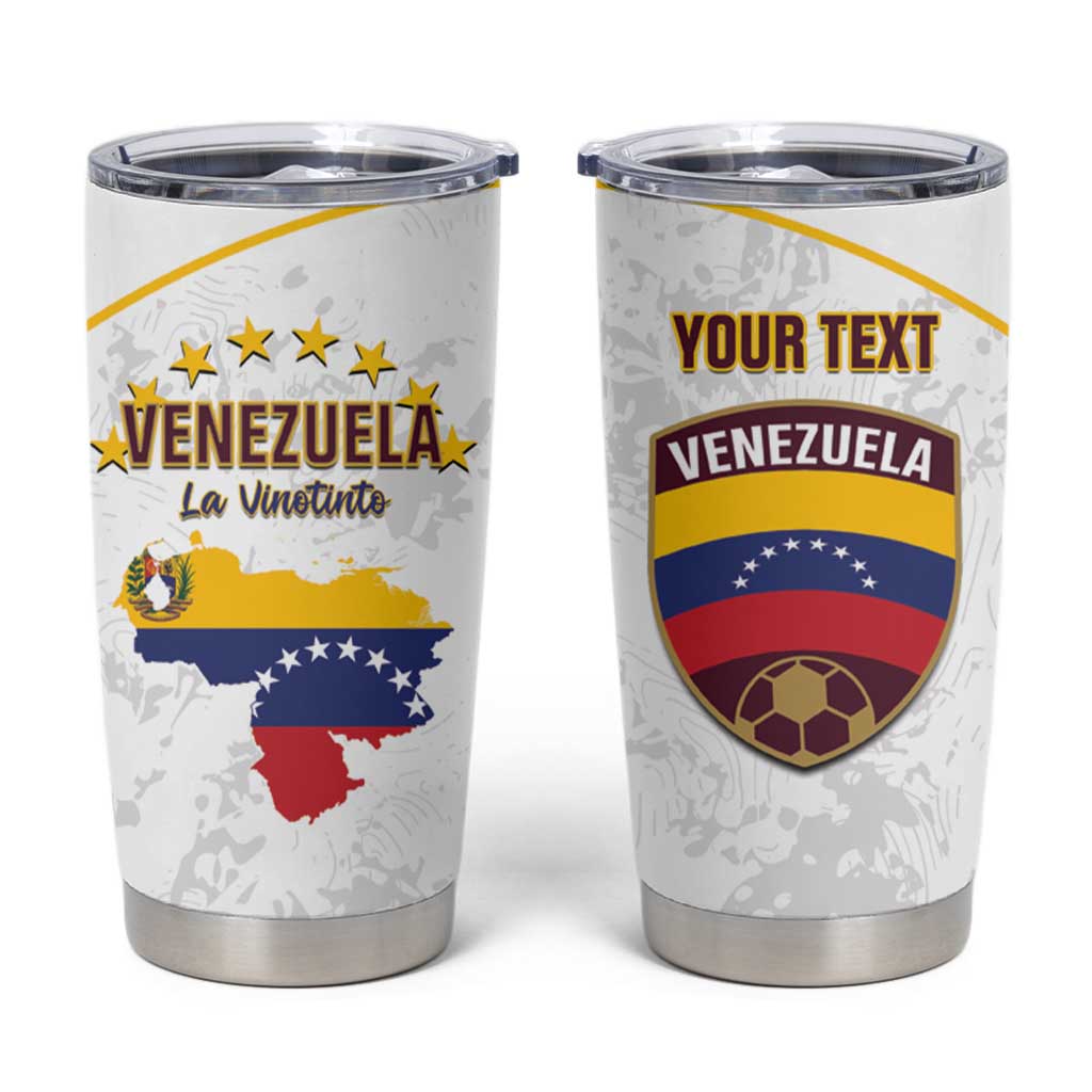 Custom Venezuela Football Tumbler Cup Come On La Vinotinto White