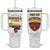 Custom Venezuela Football Tumbler With Handle Come On La Vinotinto White