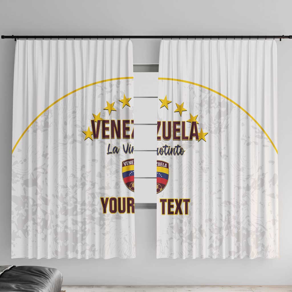 Custom Venezuela Football Window Curtain Come On La Vinotinto White
