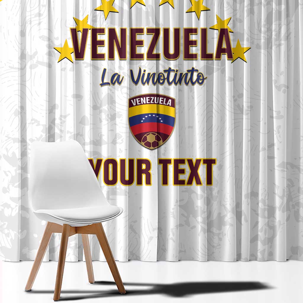 Custom Venezuela Football Window Curtain Come On La Vinotinto White