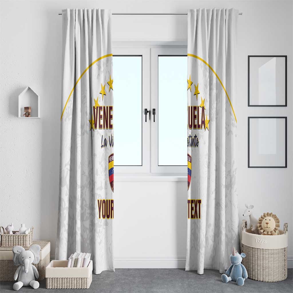 Custom Venezuela Football Window Curtain Come On La Vinotinto White