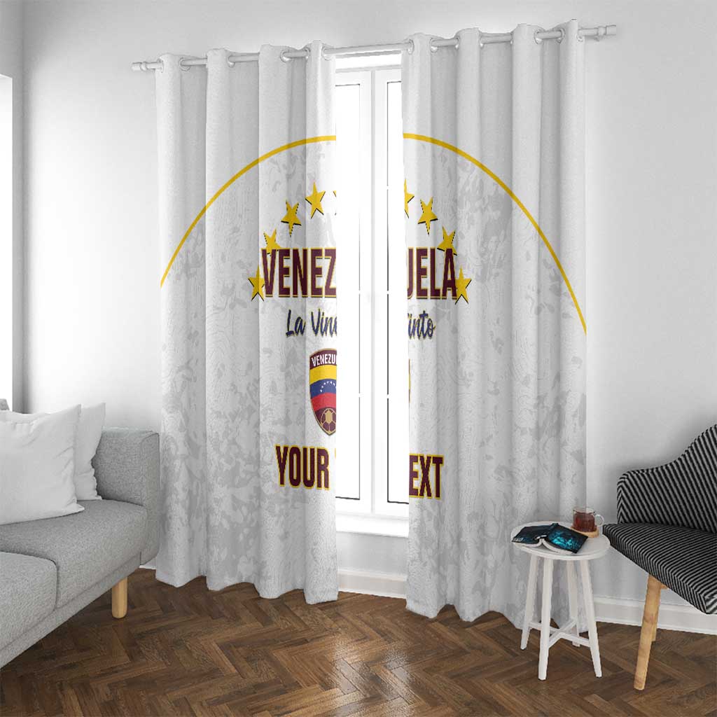 Custom Venezuela Football Window Curtain Come On La Vinotinto White