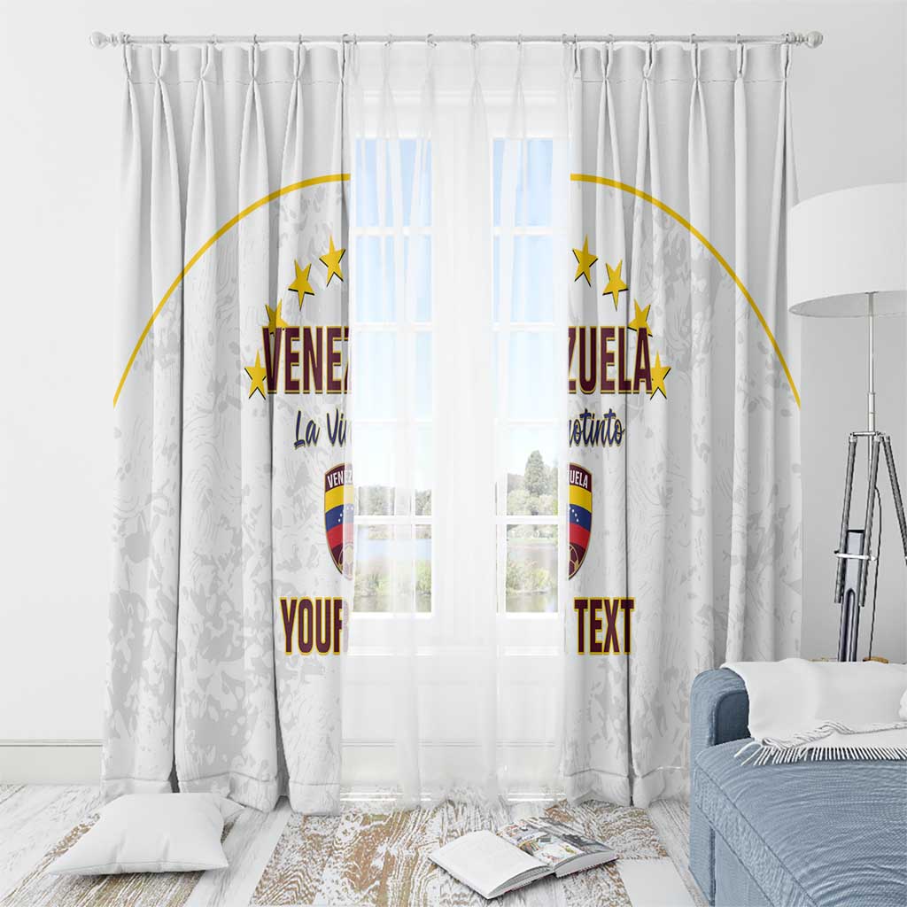 Custom Venezuela Football Window Curtain Come On La Vinotinto White