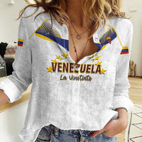 Custom Venezuela Football Women Casual Shirt Come On La Vinotinto White