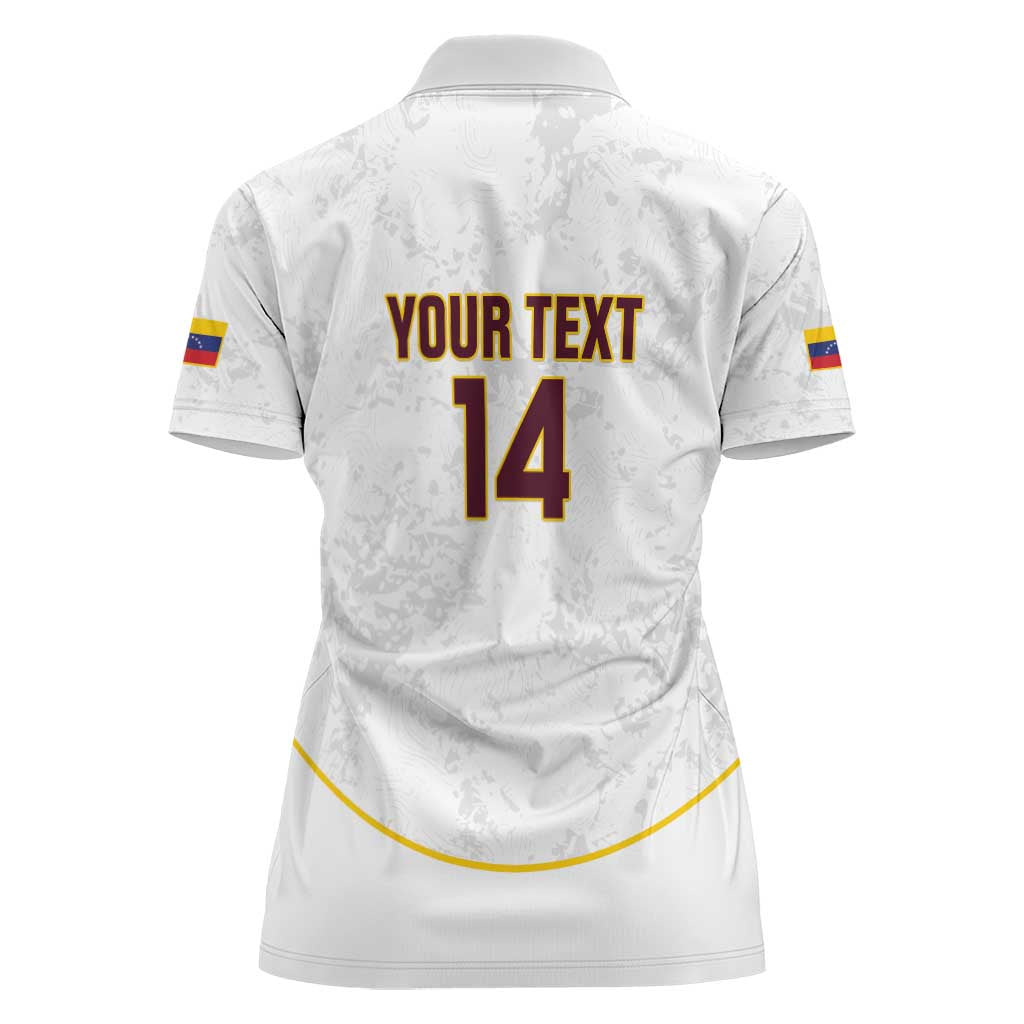 Custom Venezuela Football Women Polo Shirt Come On La Vinotinto White